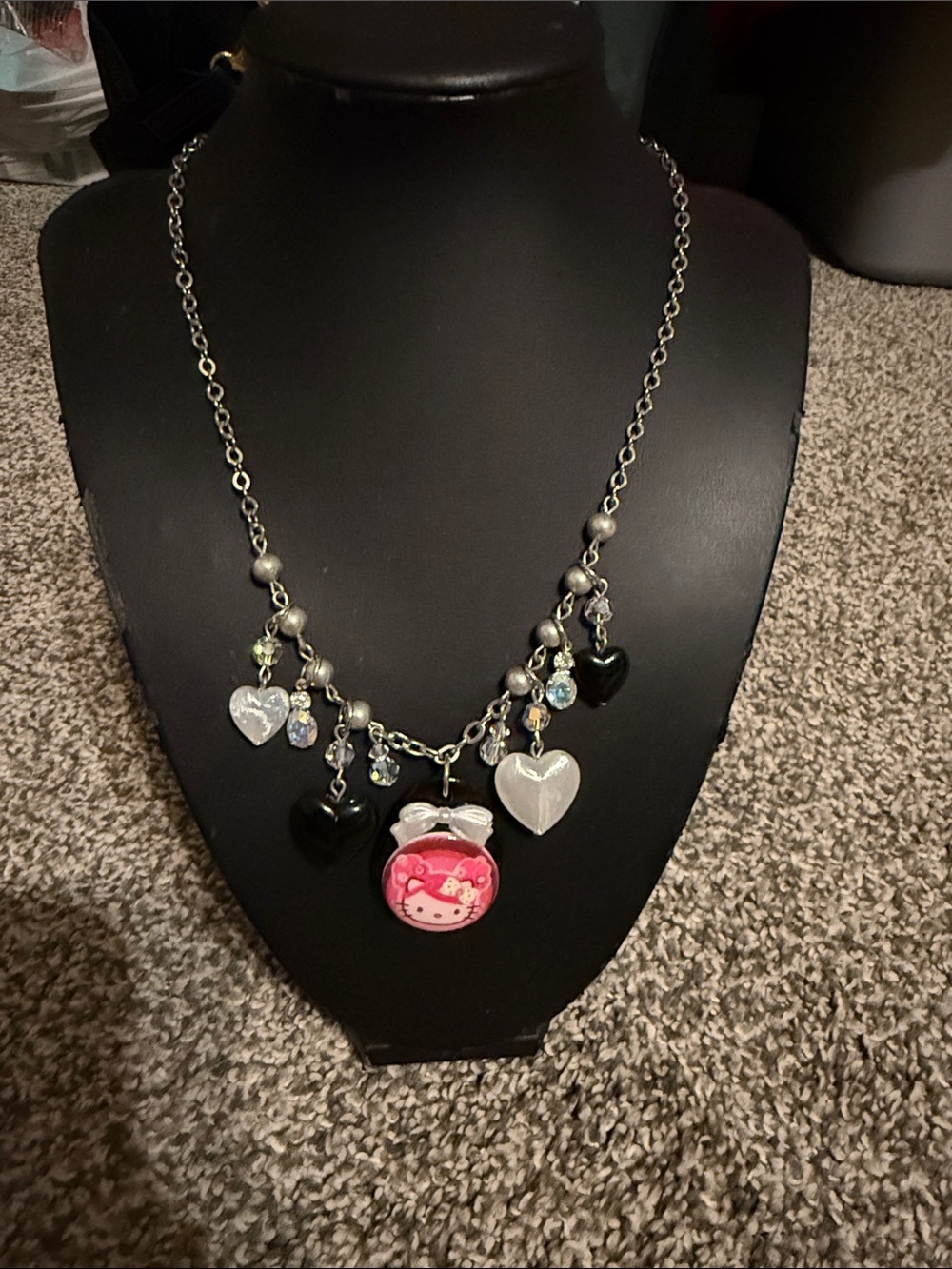 Hello Kitty Pink Charm Heart Necklace - Women Jewelry